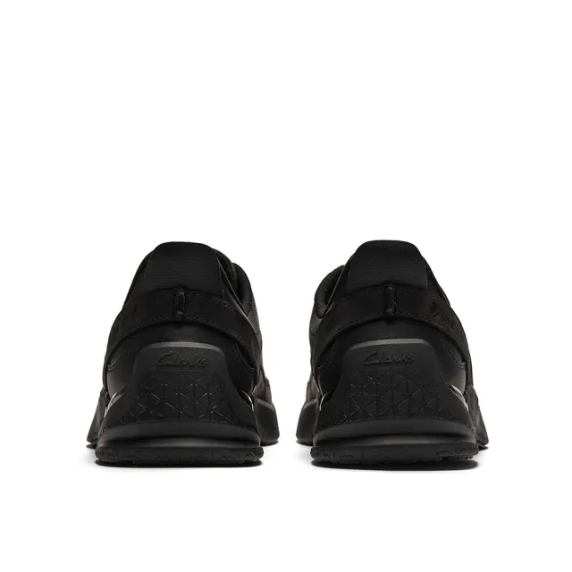【Clarks】男鞋 輕鬆走-Tri Ease Lace男款真皮舒適緩震輕量休閒鞋 運動鞋 健走鞋(黑色)(CLM87338C)