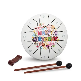 【Konix】八音空靈鼓彩繪限量生日快樂款(鋼舌鼓療癒樂器 生日禮物首選 初學者輕鬆上手)