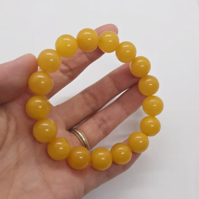享玉閣 琥珀蜜蠟(天然雞油黃老蜜手串)