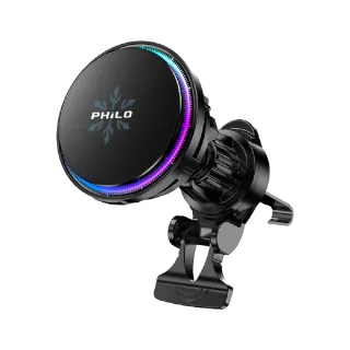 【Philo 飛樂】Qi2 15W半導體製冷磁吸 車用支架/散熱/磁吸手機架(CW15/汽車手機架/贈環形貼片1入)
