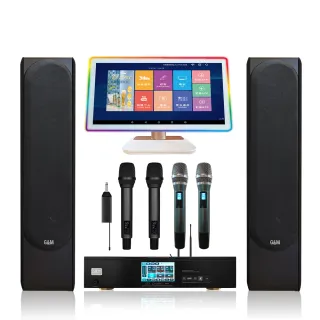 【金將科技】KKPAD21.5+GMA9+GM298+J128(點歌機+擴大機組+無線麥克風+喇叭)_