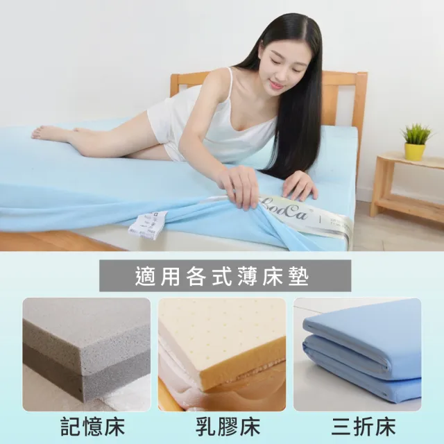 【LooCa】雙人5尺 日本抗菌2-6cm薄床墊布套MIT-拉鍊式(共2色-速)