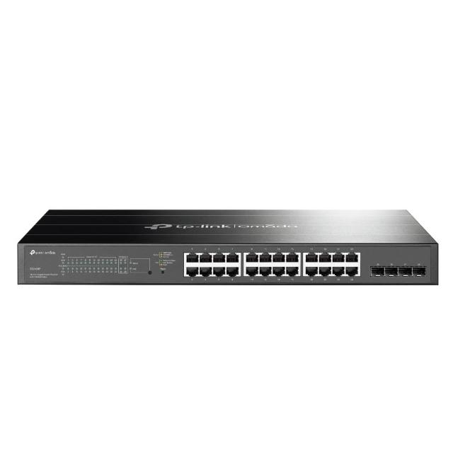 【TP-Link】SG2428P 28埠 24埠Gigabit RJ45+4埠SFP 光纖端口 L2/L2+ 智慧型PoE switch交換器(250W)