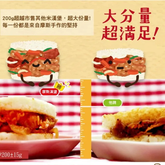 【MOS 摩斯漢堡】大份量 醬燒牛肉/咖哩牛肉/韓式豬肉/甜燒雞 米漢堡3盒(6入/盒)