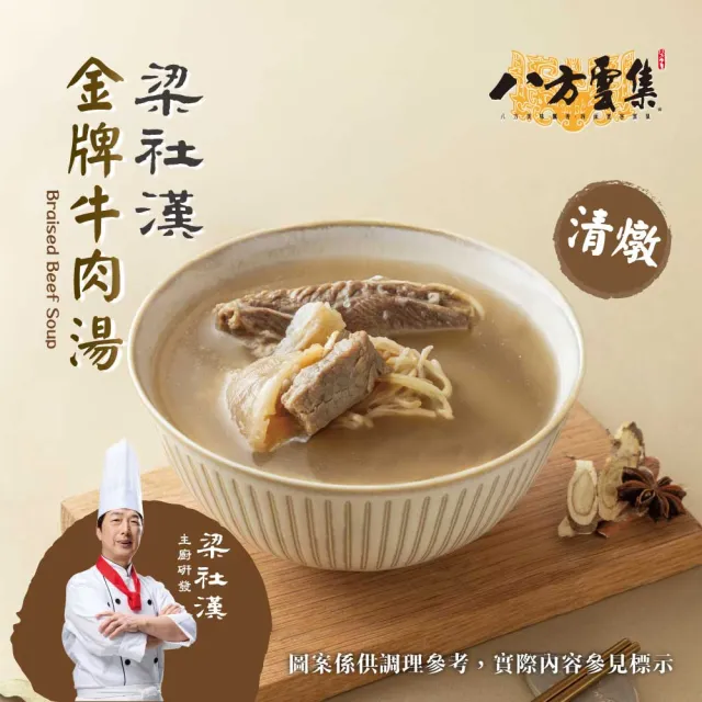 【八方雲集】梁社漢金牌牛肉湯-紅燒/清燉口味-任選4入