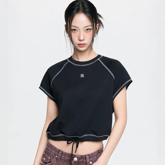 【MLB】女版抗UV短袖T恤 Varsity系列 紐約洋基隊 (3FRSV1163-50BKS)