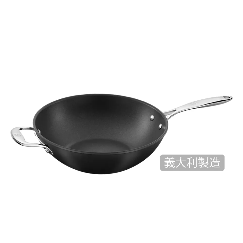 ZWILLING 德國雙人】FORTE義大利製Ti-X不沾鈦炒鍋30cm/無蓋(德國雙人牌