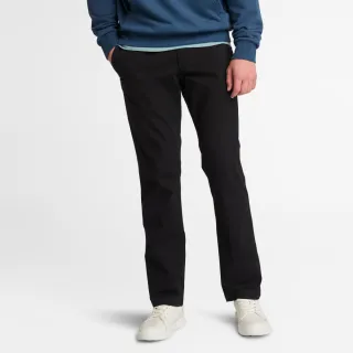 【Timberland】男款黑色直筒卡其長褲(A6C2G001)