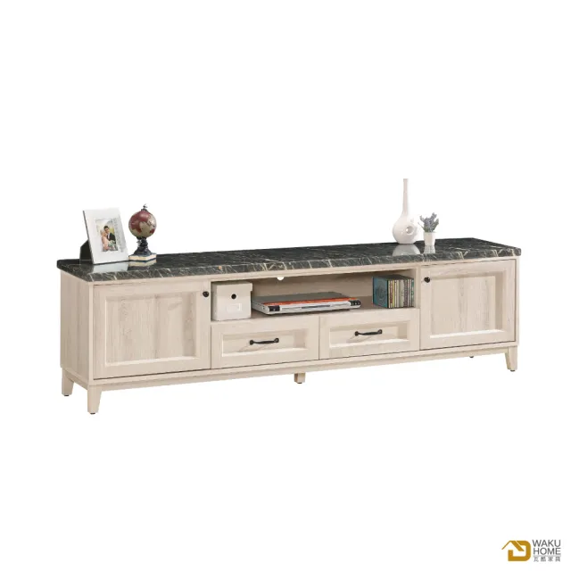 【WAKUHOME 瓦酷家具】Shirley6.6尺原石長櫃 A002-331-3