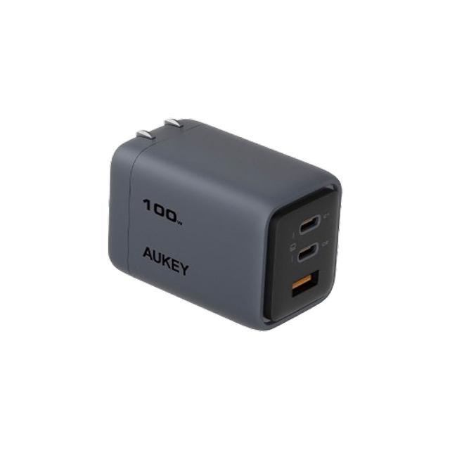 【AUKEY】Comet Mix 3 100W PA-C5 Type-C 氮化鎵 三孔 PD快充充電器(百瓦電力 一手掌握)