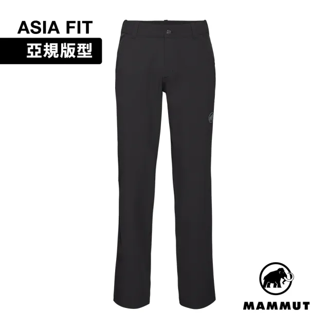 【Mammut 長毛象】Hiking V Pants AF Men 防曬彈性健行長褲 黑色 男款 #1022-03200