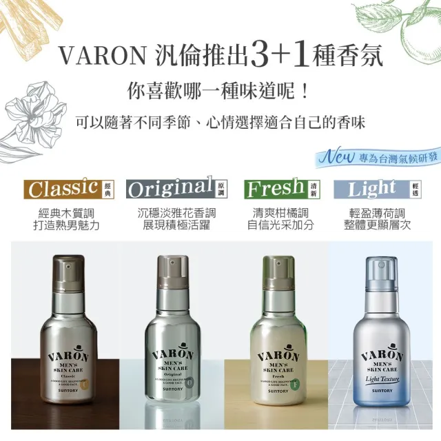 【Suntory 三得利官方直營】汎倫  紳士多效活顏精華 輕透版(120mlX2罐)
