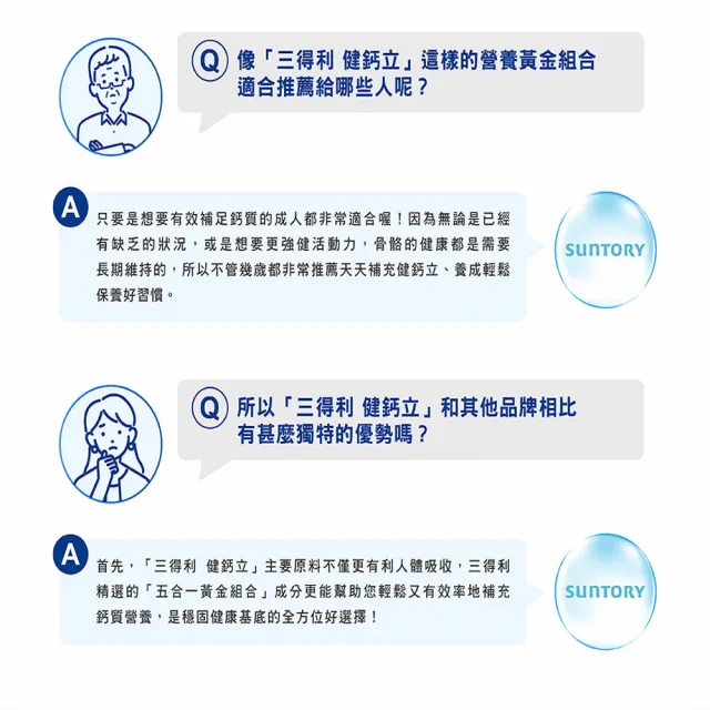 【Suntory 三得利官方直營】健鈣立 120錠X5袋(維生素K、鈣、鎂、維生素D、乳酮糖 維持健康骨骼)