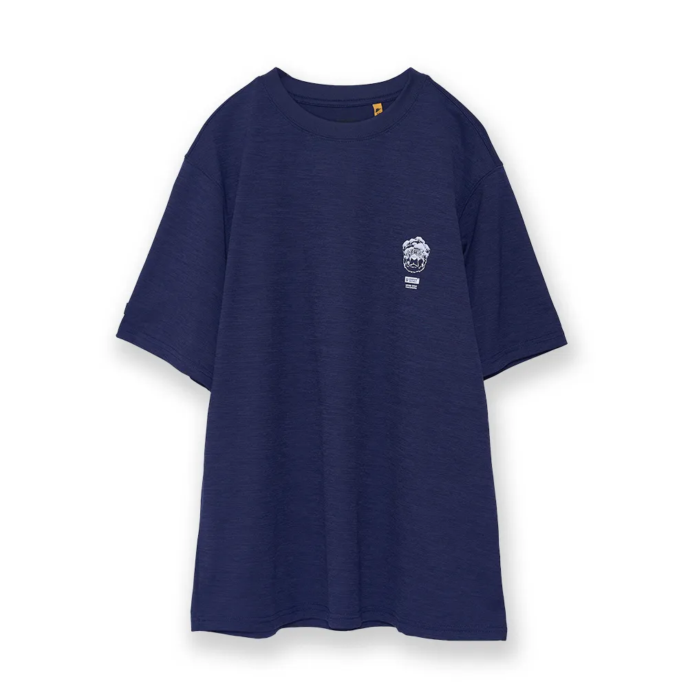 【5th STREET】中性 短袖 短t 上衣 t恤 TEE 涼感衣 深藍(571057)