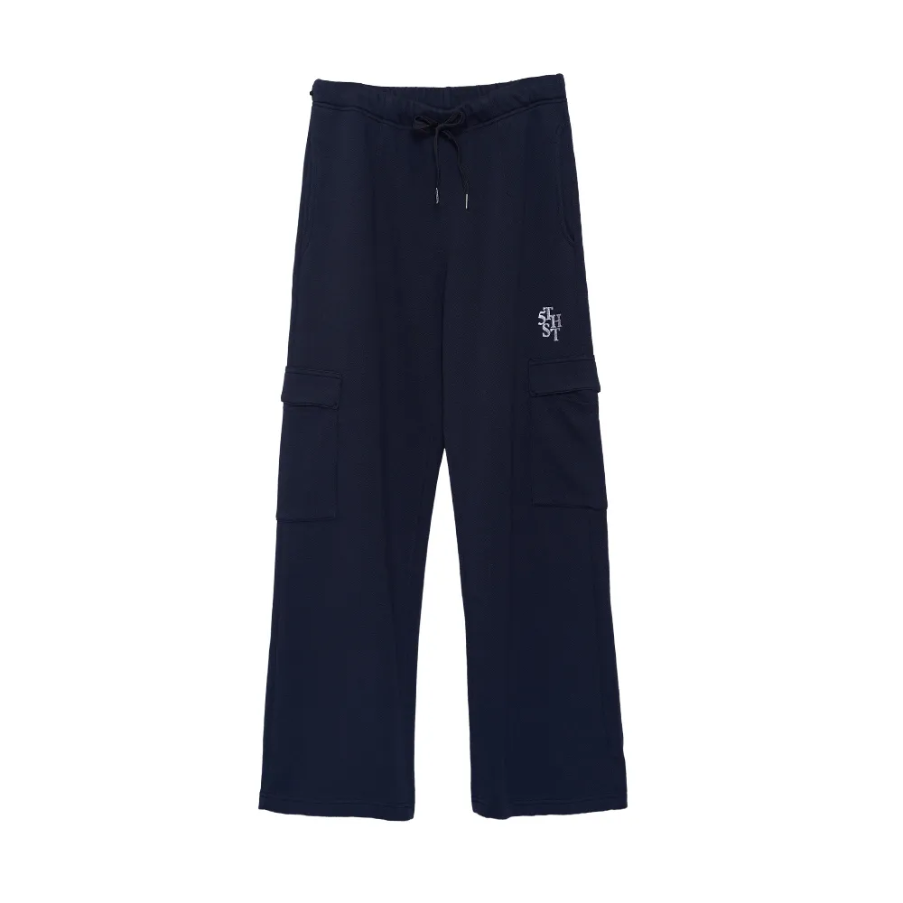【5th STREET】男裝 長褲 直筒褲 寬褲 黑色(951174)