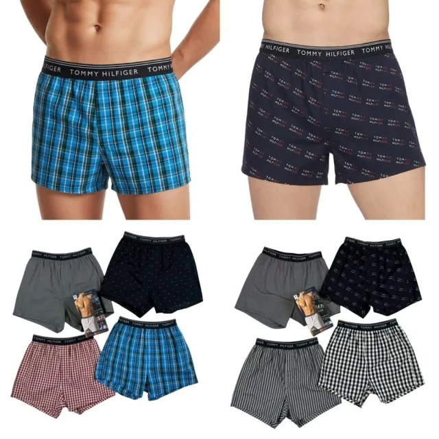 【TOMMY HILFIGER】男內褲 四件組 盒裝 四角褲 湯米 純棉 內褲 平口內褲 透氣內褲 寬鬆 透氣 @1790