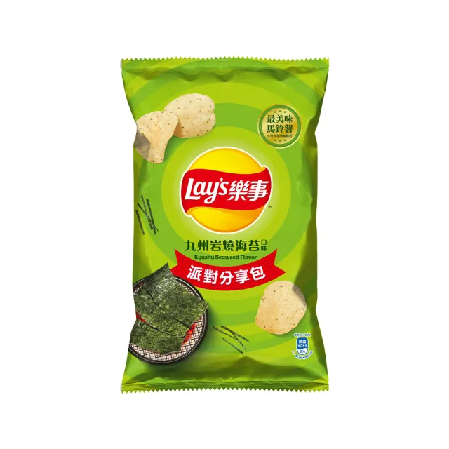 【Lay’s 樂事】樂事派對分享包系列119g(經典原味/岩燒海苔/香濃起司)