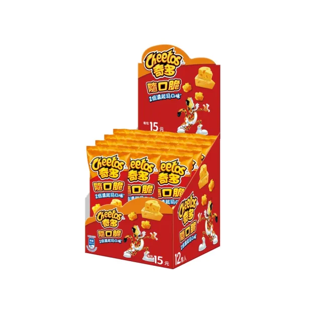 【cheetos 奇多】奇多隨口脆系列(28gx12包)X4盒(家常起司/雞汁/玉米濃湯/海苔/2倍濃起司)