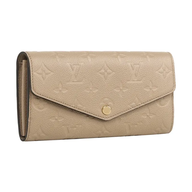 【Louis Vuitton 路易威登】Monogram Sarah 牛皮壓紋發財長夾(M82256)