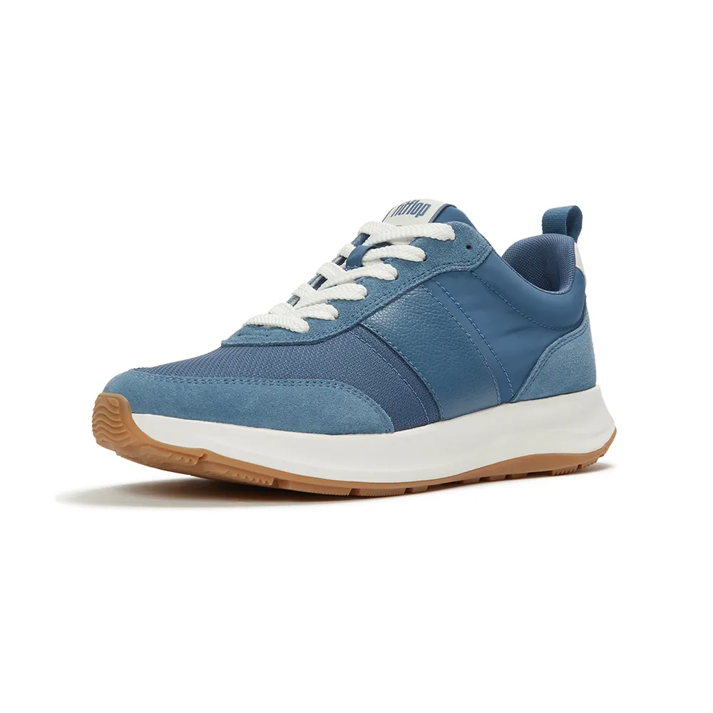 【FitFlop】F-MODE FLOW MENS 布料/麂皮/皮革休閒鞋-男(宇宙星河色)