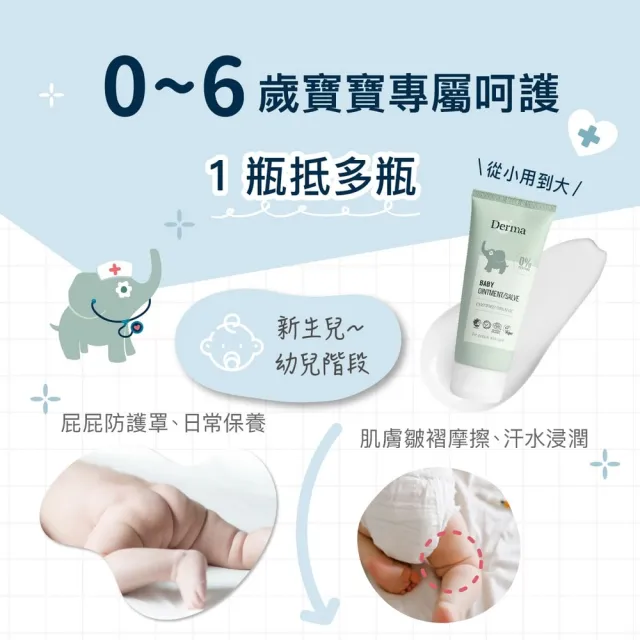 【Derma 丹麥德瑪】寶寶有機舒敏萬用膏 100ml(屁屁膏、舒緩肌膚不適、嘴角不適)
