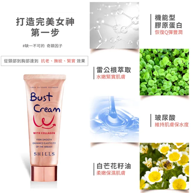 【SHILLS 舒兒絲】緊致彈力美胸霜3入組