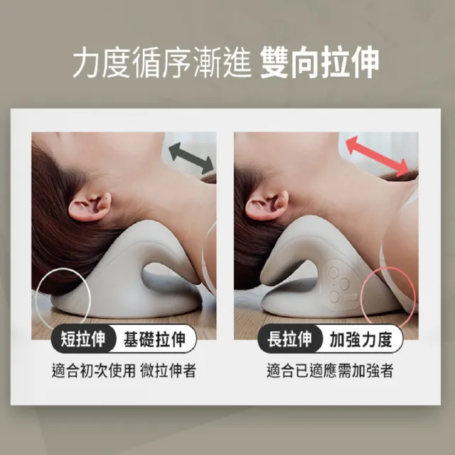 【3ZeBra 三隻斑馬】頸椎熱敷牽引枕(頸椎牽引器 肩頸按摩器)