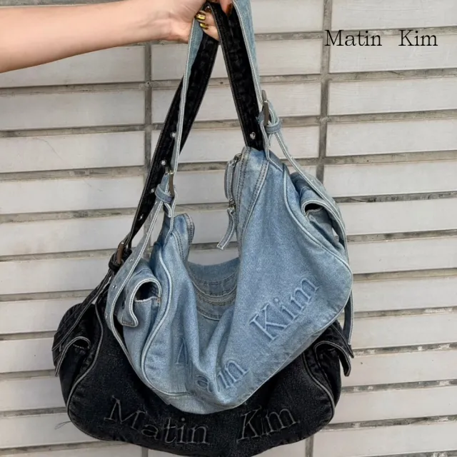【MATIN KIM】官方旗艦 MATIN水洗丹寧兩用包(多款任選)