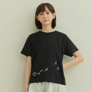 【a la sha】飛飛印花舒適棉T