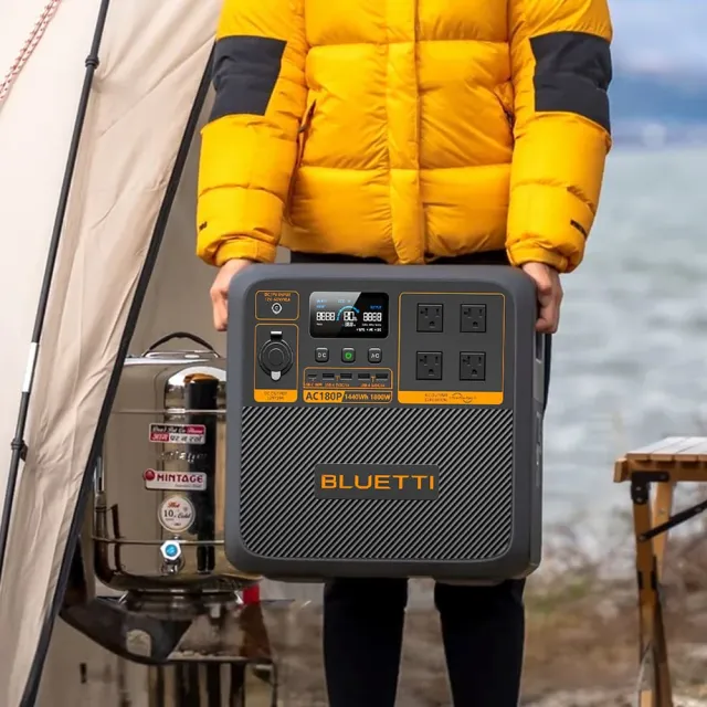 【BLUETTI】1800W 電吉拉儲能電源＋推車(1.44度電超巨容量／戶外行動電源／行動電站／移動電源／露營電源)