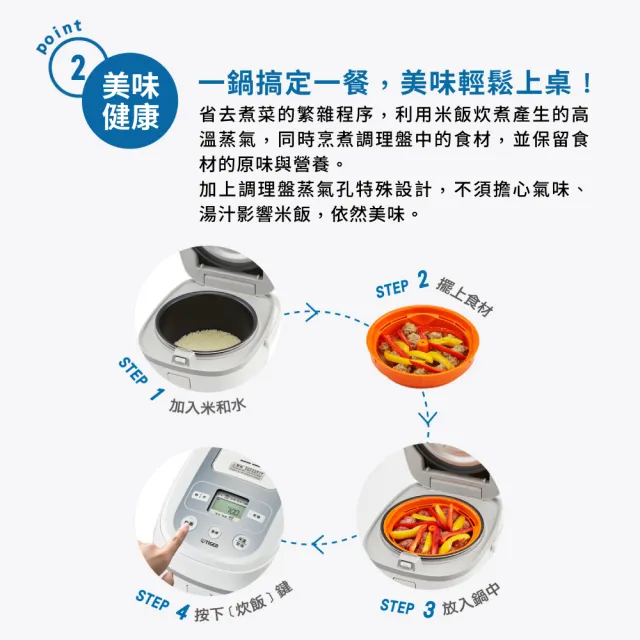 【TIGER 虎牌】6人份tacook微電腦多功能炊飯電子鍋(JBX-B10R)