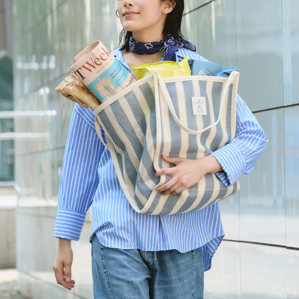 【PORTER INTERNATIONAL】輕盈結構AERO托特包(藍)