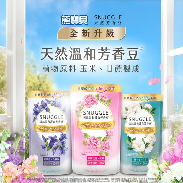 moPro會員專屬【SNUGGLE】熊寶貝天然溫和護衣芳香豆補充包 300ml 8入組