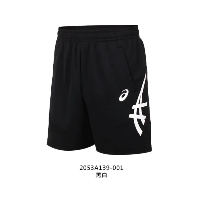 【asics 亞瑟士】男短褲-亞瑟士 慢跑 運動 台灣製 針織 三分褲 黑白(2053A139-001)