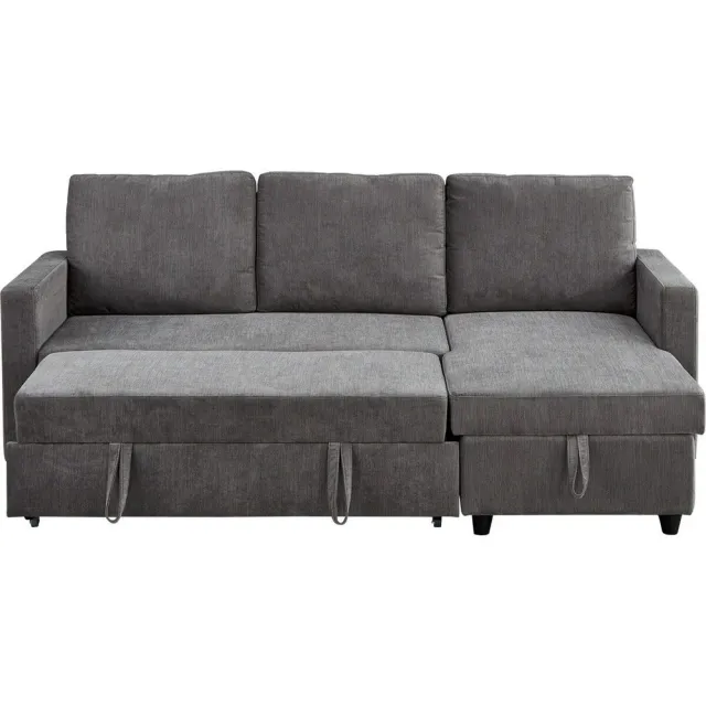 【NITORI 宜得利家居】◎耐磨耐刮 防潑水貓抓布 布質L型沙發床 NOARK2 N-SHIELD布 DGY(貓抓布 沙發)