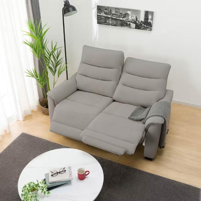 【NITORI 宜得利家居】◎2人用電動可躺式沙發 電動沙發 N-BELIEVA 3 NS合成皮 耐磨合成皮革 GY