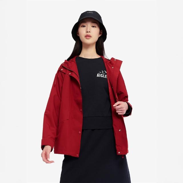 【AIGLE】女 MTD 防水透氣外套｜AG-4A206A017 櫻桃紅(防水外套 防風 女外套)
