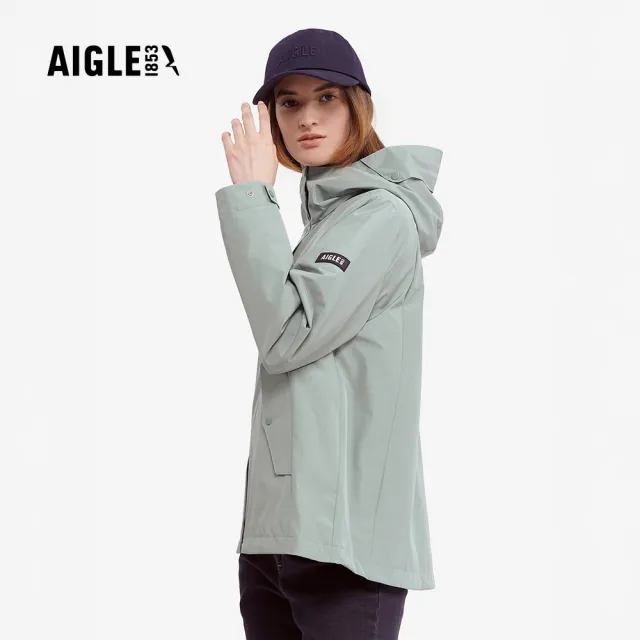 【AIGLE】女 GORE WINDSTOPPER 防風外套｜AG-4A258A185 青瓷綠(女外套 防風外套 windstopper外套)