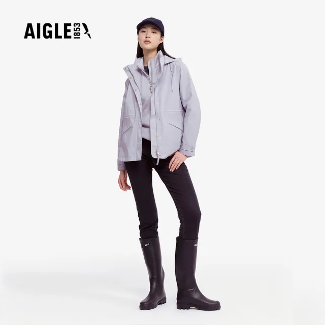 【AIGLE】女 GORE-TEX  防水透氣外套AG-4A204A106 淺丁香紫(女外套 防水透氣外套 Goretex)