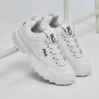【FILA】DISRUPTOR II 中性休閒鞋-白(4-C127A-125)