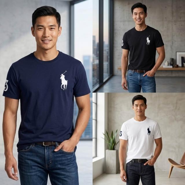 【RALPH LAUREN】經典大馬刺繡圓領T恤 (RL POLO)