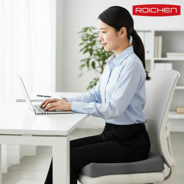 【Roichen】穩姿坐墊 2入組 (男女款各一) 人體工學坐墊 久坐減壓不疲勞 透氣涼感 三明治空氣層
