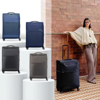【Samsonite 新秀麗】29吋 73H 前開式/上掀式可擴充輕量布面軟殼防盜拉鍊行李箱/布箱/旅行箱(多色可選)