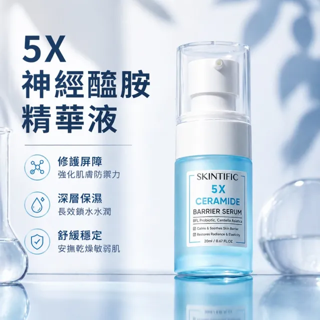 【SKINTIFIC】5X神經醯胺保濕組 (保濕霜+保濕精華)