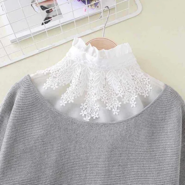 【巴黎精品】現貨限搶 假領子襯衫領片(木耳立領雪花片花邊女裝配件2色a1gg5)5.26
