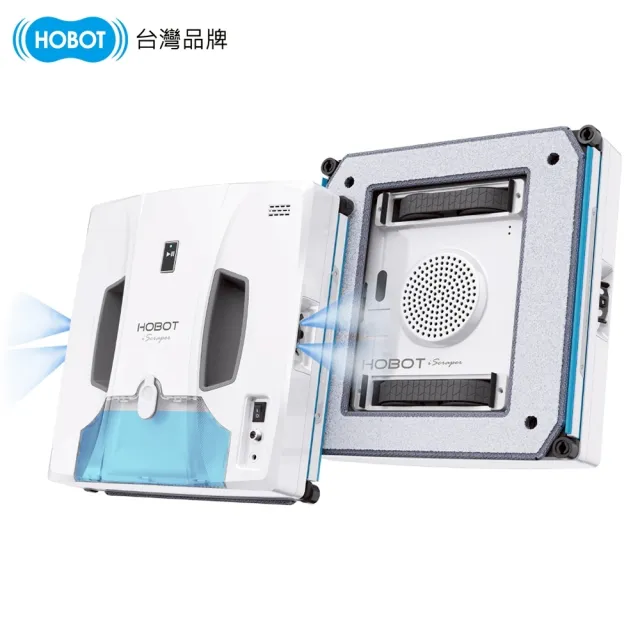 【HOBOT 玻妞】擦玻璃機器人 HOBOT-SP10 (噴擦刮超透亮/廣角雙側雙噴水/便攜式收納盒)