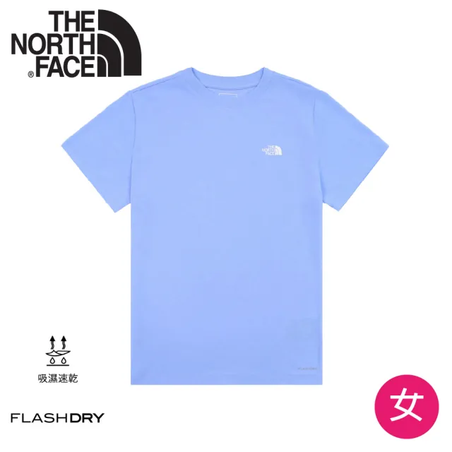 【The North Face】女 短袖速乾上衣 AP《藍紫》8G7Y/速乾T/圖案T/短T/登山