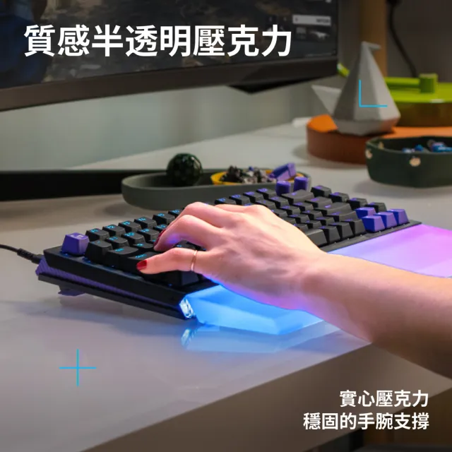 【Logitech G】G512 X 98 磨砂透明壓克力手托