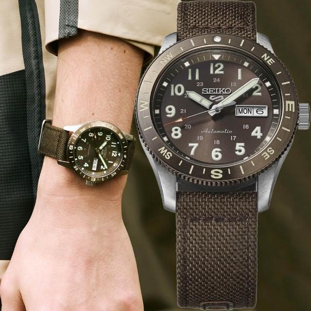 【SEIKO 精工】5 Sports Field Series 軍裝風格機械錶-41mm 開學禮 送禮 推薦(HDB009/4R36-18V0R)