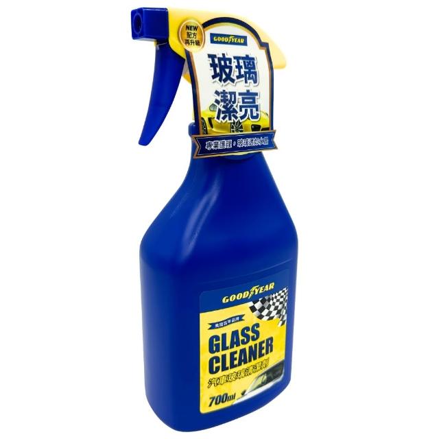 【GOODYEAR 固特異】汽車玻璃清潔劑 700ml 油膜去除｜擋風玻璃清潔｜車用玻璃清潔｜除油膜